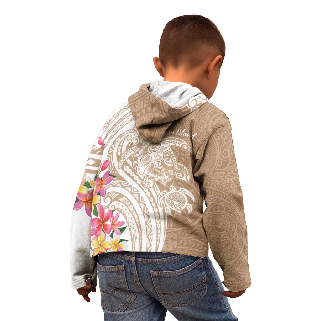 Aloha Niihau Island Personalized Kid Hoodie Beige Dreamy Turtle LT7 - Polynesian Pride