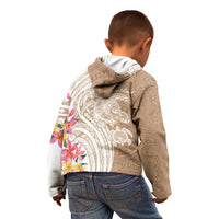 Aloha Niihau Island Personalized Kid Hoodie Beige Dreamy Turtle LT7 - Polynesian Pride