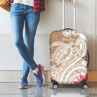 Aloha Niihau Island Personalized Luggage Cover Beige Dreamy Turtle LT7 - Polynesian Pride