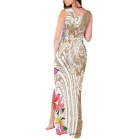 Aloha Niihau Island Personalized Tank Maxi Dress Beige Dreamy Turtle LT7 - Polynesian Pride