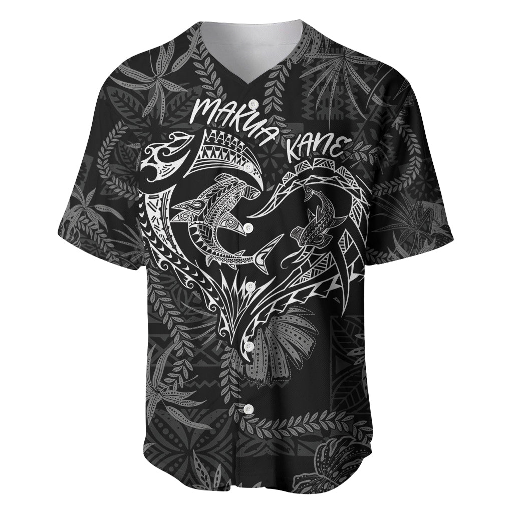 Hawaii Father's Day Vintage Lei Baseball Jersey Hauoli la Makuakane - Black LT7 Black - Polynesian Pride