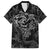 Hawaii Father's Day Vintage Lei Family Matching Short Sleeve Bodycon Dress and Hawaiian Shirt Hauoli la Makuakane - Black