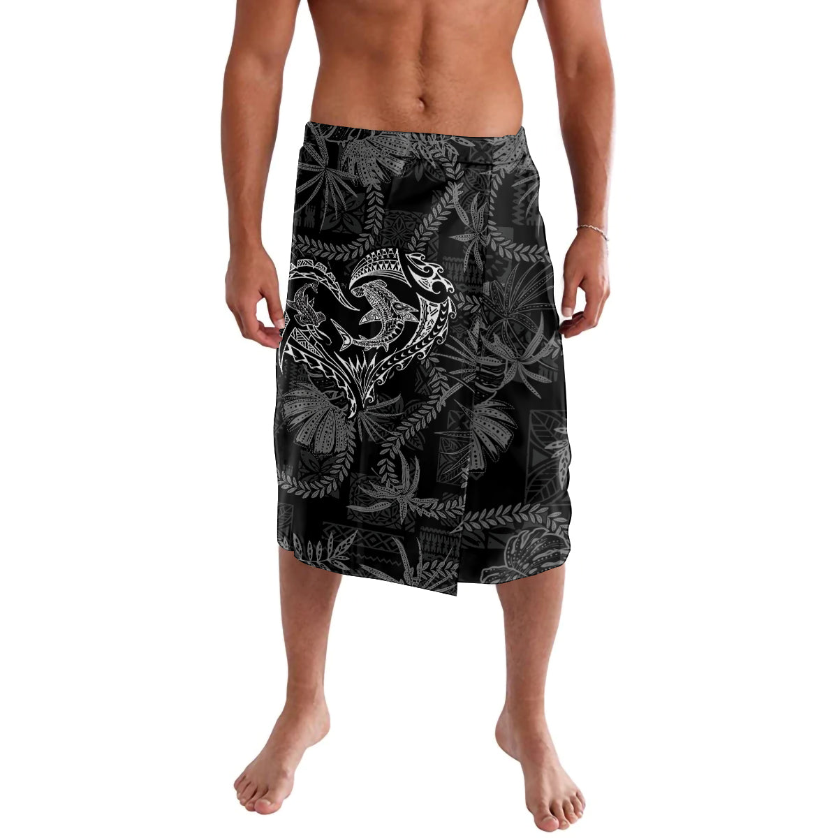 Hawaii Father's Day Vintage Lei Lavalava Hauoli la Makuakane - Black LT7 Black - Polynesian Pride