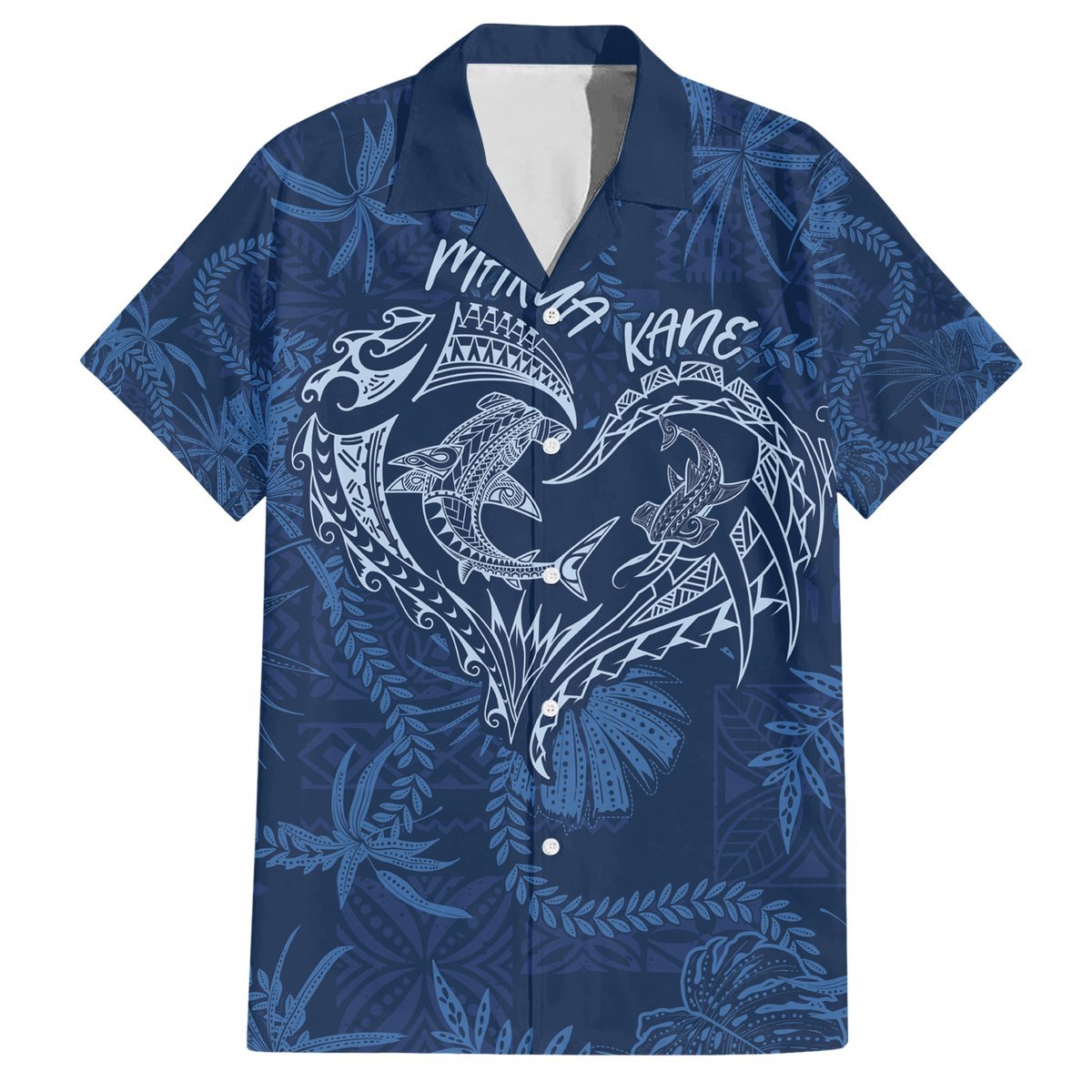 Hawaii Father's Day Vintage Lei Hawaiian Shirt Hauoli la Makuakane - Blue LT7 Blue - Polynesian Pride