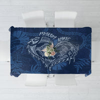 Hawaii Father's Day Vintage Lei Tablecloth Hauoli la Makuakane - Blue LT7 Blue - Polynesian Pride