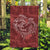 Hawaii Father's Day Vintage Lei Garden Flag Hauoli la Makuakane - Red