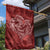 Hawaii Father's Day Vintage Lei Garden Flag Hauoli la Makuakane - Red