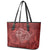 Hawaii Father's Day Vintage Lei Leather Tote Bag Hauoli la Makuakane - Red