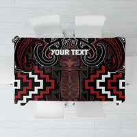 Maori Taiaha Whakairo Personalized Tablecloth Red Poutama Motifs LT7 Red - Polynesian Pride
