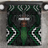 Maori Taiaha Pounamu Whakairo Personalized Bedding Set Jade Poutama Motifs LT7 Jade - Polynesian Pride