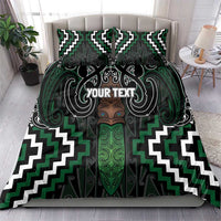 Maori Taiaha Pounamu Whakairo Personalized Bedding Set Jade Poutama Motifs LT7 - Polynesian Pride