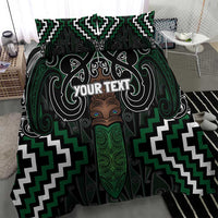 Maori Taiaha Pounamu Whakairo Personalized Bedding Set Jade Poutama Motifs LT7 - Polynesian Pride