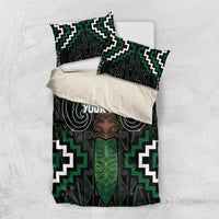 Maori Taiaha Pounamu Whakairo Personalized Bedding Set Jade Poutama Motifs LT7 US Twin 172cm x 218cm Jade - Polynesian Pride