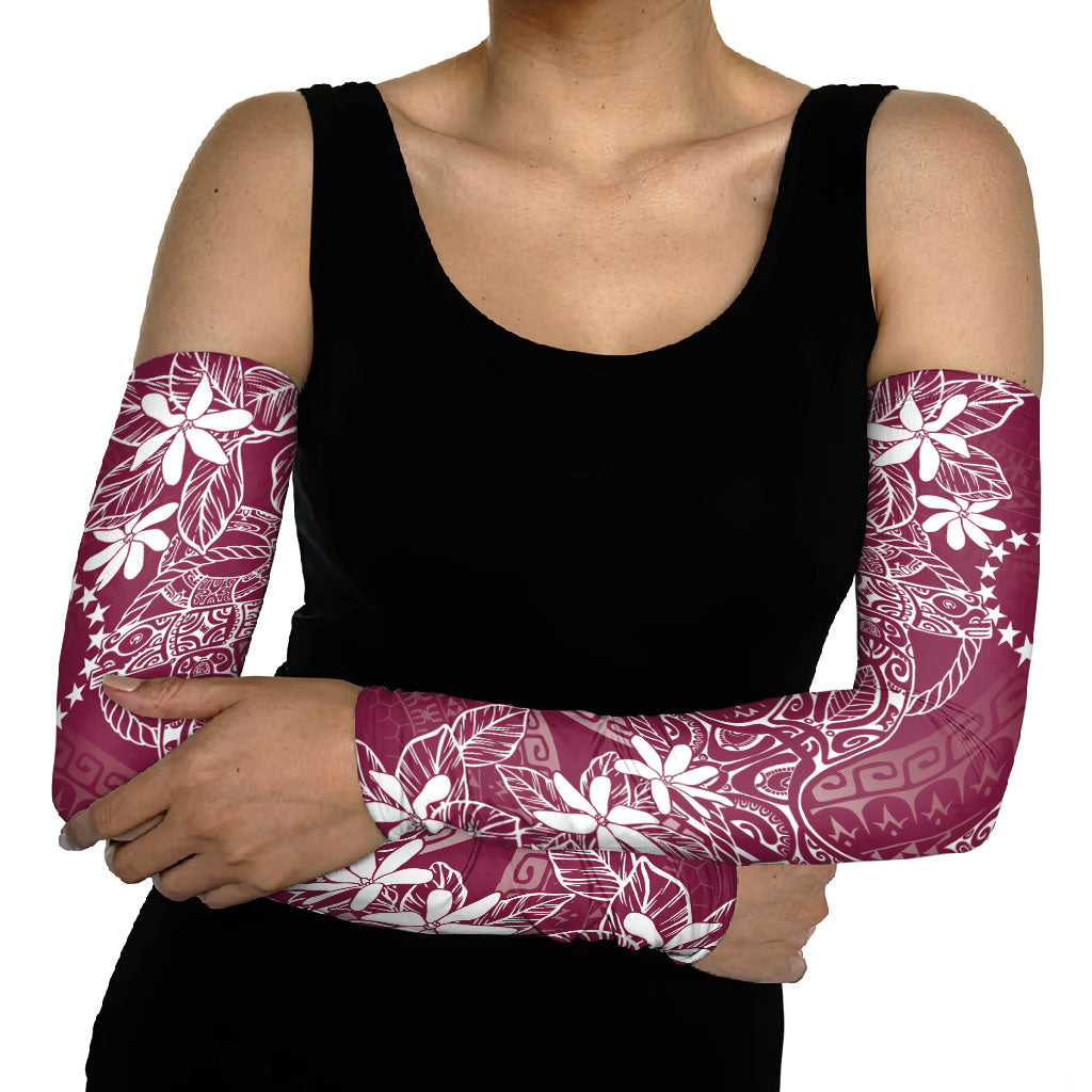 Maroon Kuki Airani Tapakau Arm Sleeves Tribal Anchor Mix Tiare LT7 - Polynesian Pride
