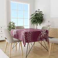 Maroon Kuki Airani Tapakau Tablecloth Tribal Anchor Mix Tiare LT7 - Polynesian Pride