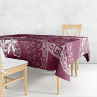 Maroon Kuki Airani Tapakau Tablecloth Tribal Anchor Mix Tiare LT7 - Polynesian Pride