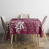 Maroon Kuki Airani Tapakau Tablecloth Tribal Anchor Mix Tiare LT7 - Polynesian Pride