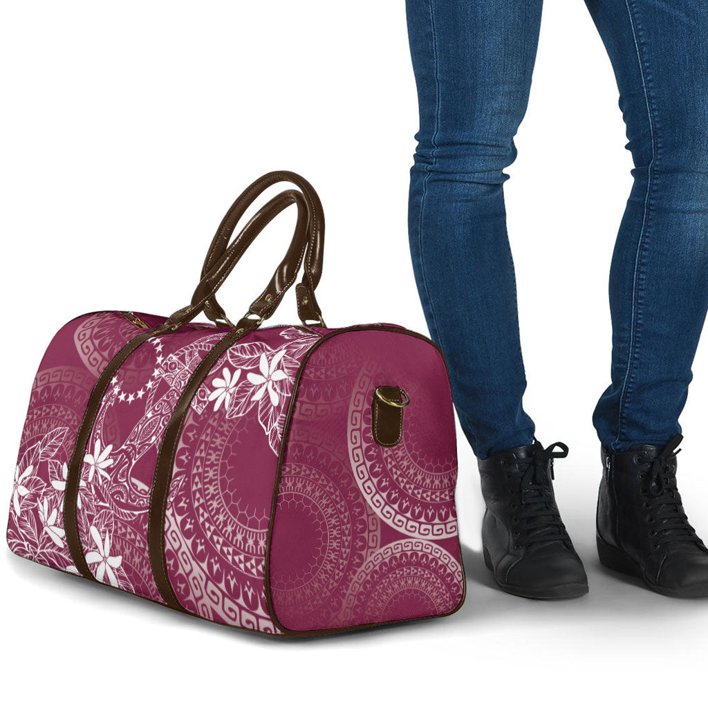Maroon Kuki Airani Tapakau Travel Bag Tribal Anchor Mix Tiare LT7 - Polynesian Pride