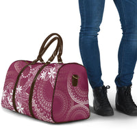 Maroon Kuki Airani Tapakau Travel Bag Tribal Anchor Mix Tiare LT7 - Polynesian Pride