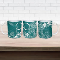 Teal Kuki Airani Tapakau Ceramic Mug Tribal Anchor Mix Tiare LT7 - Polynesian Pride