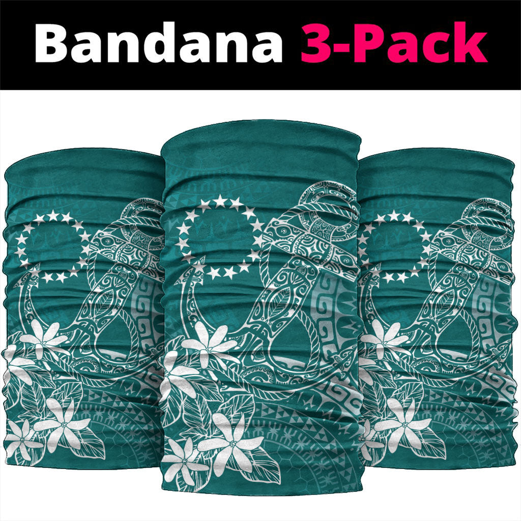 Teal Kuki Airani Tapakau Neck Gaiter Tribal Anchor Mix Tiare LT7 package One Size: 25*50cm Teal - Polynesian Pride