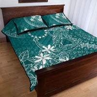 Teal Kuki Airani Tapakau Quilt Bed Set Tribal Anchor Mix Tiare LT7 - Polynesian Pride