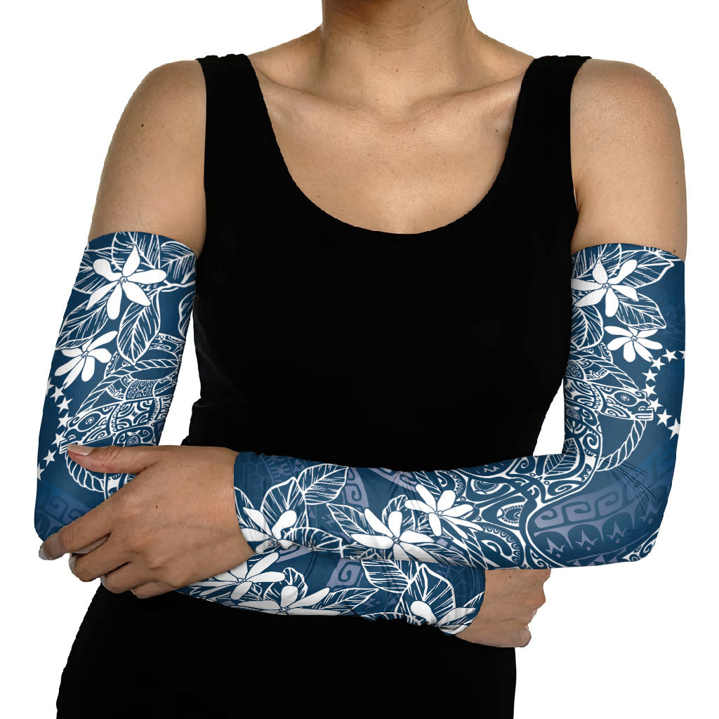 Navy Kuki Airani Tapakau Arm Sleeves Tribal Anchor Mix Tiare LT7 - Polynesian Pride