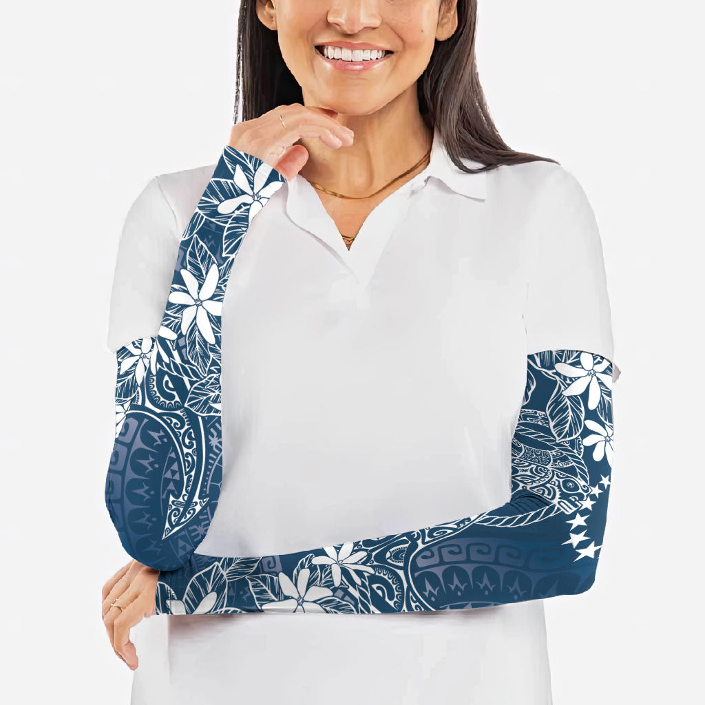 Navy Kuki Airani Tapakau Arm Sleeves Tribal Anchor Mix Tiare LT7 - Polynesian Pride