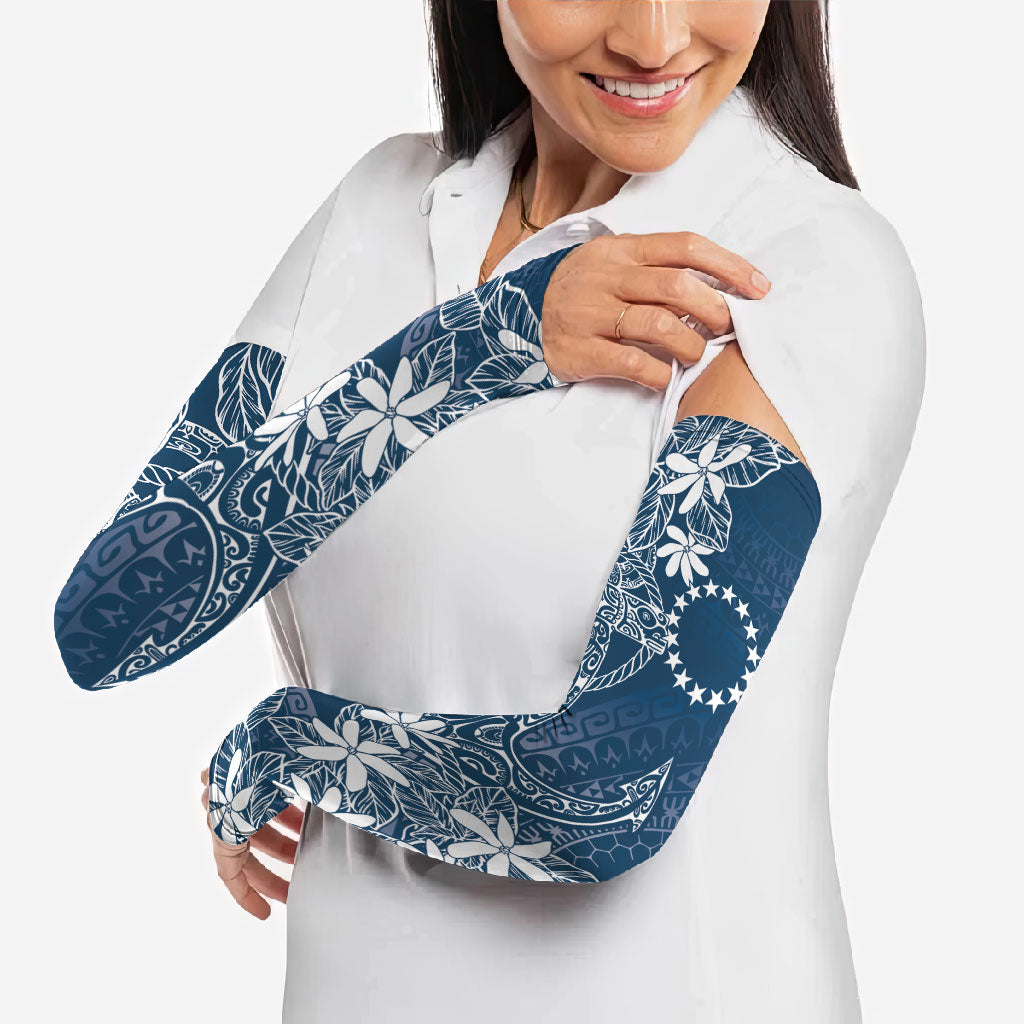 Navy Kuki Airani Tapakau Arm Sleeves Tribal Anchor Mix Tiare LT7 - Polynesian Pride