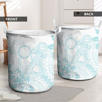 Turquoise Kuki Airani Tapakau Laundry Basket Tribal Anchor Mix Tiare LT7 - Polynesian Pride