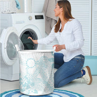 Turquoise Kuki Airani Tapakau Laundry Basket Tribal Anchor Mix Tiare LT7 - Polynesian Pride