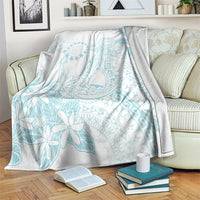 Turquoise Kuki Airani Tapakau Blanket Tribal Anchor Mix Tiare LT7 Turquoise - Polynesian Pride