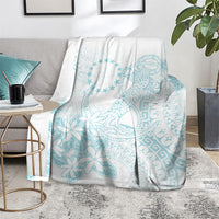 Turquoise Kuki Airani Tapakau Blanket Tribal Anchor Mix Tiare LT7 - Polynesian Pride