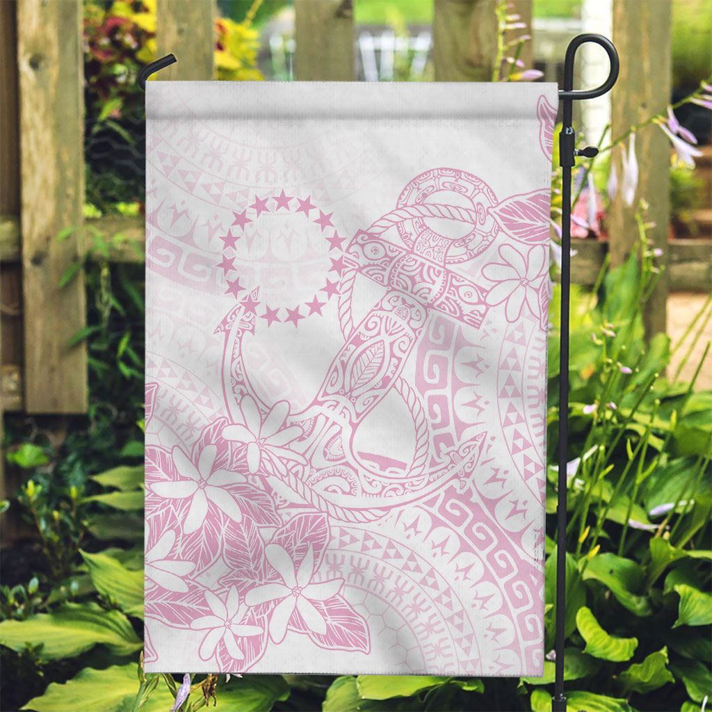 Candy Pink Kuki Airani Tapakau Garden Flag Tribal Anchor Mix Tiare LT7 Garden Flag Candy Pink - Polynesian Pride
