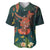 Hawaii Hula Girl Vintage Baseball Jersey Tropical Forest