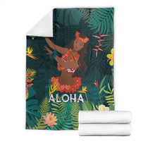 Hawaii Hula Girl Vintage Blanket Tropical Forest LT7 - Polynesian Pride