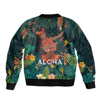 Hawaii Hula Girl Vintage Bomber Jacket Tropical Forest LT7 - Polynesian Pride