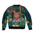 Hawaii Hula Girl Vintage Bomber Jacket Tropical Forest