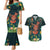 Hawaii Hula Girl Vintage Couples Matching Mermaid Dress and Hawaiian Shirt Tropical Forest