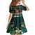 Hawaii Hula Girl Vintage Family Matching Long Sleeve Bodycon Dress and Hawaiian Shirt Tropical Forest