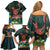 Hawaii Hula Girl Vintage Family Matching Off Shoulder Short Dress and Hawaiian Shirt Tropical Forest