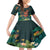 Hawaii Hula Girl Vintage Family Matching Short Sleeve Bodycon Dress and Hawaiian Shirt Tropical Forest