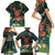 Hawaii Hula Girl Vintage Family Matching Short Sleeve Bodycon Dress and Hawaiian Shirt Tropical Forest