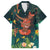 Hawaii Hula Girl Vintage Family Matching Short Sleeve Bodycon Dress and Hawaiian Shirt Tropical Forest