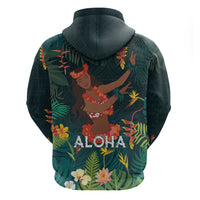 Hawaii Hula Girl Vintage Hoodie Tropical Forest LT7 - Polynesian Pride