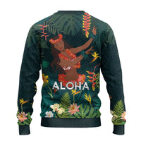 Hawaii Hula Girl Vintage Ugly Christmas Sweater Tropical Forest LT7 - Polynesian Pride