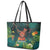 Hawaii Hula Girl Vintage Leather Tote Bag Tropical Forest