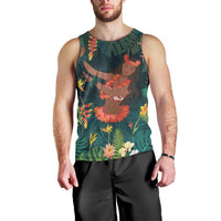 Hawaii Hula Girl Vintage Men Tank Top Tropical Forest LT7 - Polynesian Pride