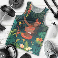 Hawaii Hula Girl Vintage Men Tank Top Tropical Forest LT7 - Polynesian Pride