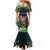 Hawaii Hula Girl Vintage Mermaid Dress Tropical Forest